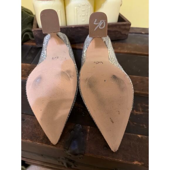 Steve Madden Zana Pumps in Silver Rhinestone Women's Size 8 Crystal Glam Wedding - Picture 7 of 7